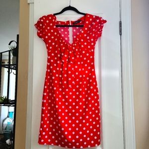 Red polkadot dress Size Small